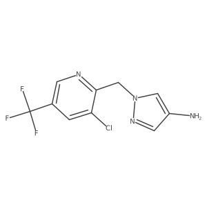 1-{[3-chloro-5-(trifluoromethyl)pyridin-2-yl]methyl}-1H-pyrazol-4-amine结构式