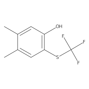4,5-Dimethyl-2-(trifluoromethylthio)phenol结构式