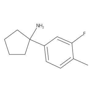 1-(3-Fluoro-4-methylphenyl)cyclopentan-1-amine Structure