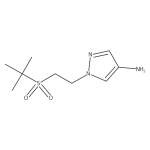 1-[2-(2-methylpropane-2-sulfonyl)ethyl]-1H-pyrazol-4-amine结构式