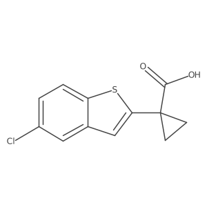 1-(5-Chlorobenzo[b]thien-2-yl)cyclopropanecarboxylic acid结构式