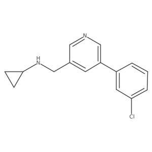 [5-(3-Chlorophenyl)-pyridin-3-ylmethyl]-cyclopropylamine Structure