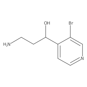3-Amino-1-(3-bromopyridin-4-yl)propan-1-ol结构式