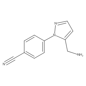4-[5-(Aminomethyl)-1H-pyrazol-1-yl]benzonitrile Structure