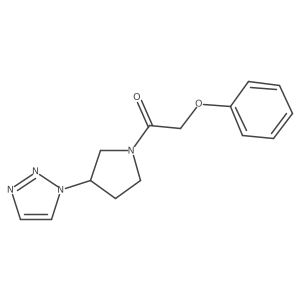 1-(3-(1H-1,2,3-triazol-1-yl)pyrrolidin-1-yl)-2-phenoxyethanone Structure