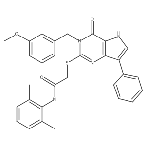 N-(2,6-dimethylphenyl)-2-((3-(3-methoxybenzyl)-4-oxo-7-phenyl-4,5-dihydro-3H-pyrrolo[3,2-d]pyrimidin-2-yl)thio)acetamide Structure