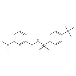 N-((4-(dimethylamino)pyrimidin-2-yl)methyl)-4-(trifluoromethyl)benzenesulfonamide Structure