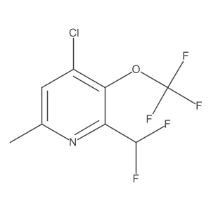 4-Chloro-2-(difluoromethyl)-6-methyl-3-(trifluoromethoxy)pyridine结构式