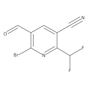 6-Bromo-2-(difluoromethyl)-5-formylnicotinonitrile Structure