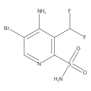 4-Amino-5-bromo-3-(difluoromethyl)pyridine-2-sulfonamide结构式