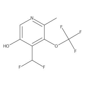 4-(Difluoromethyl)-6-methyl-5-(trifluoromethoxy)pyridin-3-ol Structure