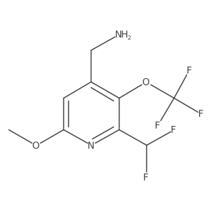 (2-(Difluoromethyl)-6-methoxy-3-(trifluoromethoxy)pyridin-4-yl)methanamine Structure