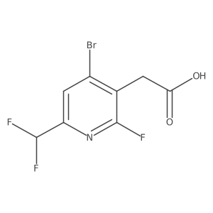 2-(4-Bromo-6-(difluoromethyl)-2-fluoropyridin-3-yl)acetic acid Structure