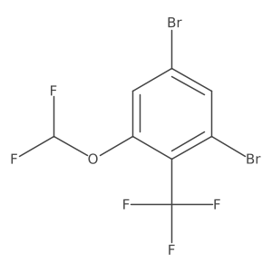 1,5-Dibromo-3-(difluoromethoxy)-2-(trifluoromethyl)benzene Structure