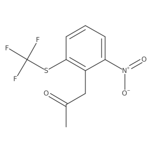 1-(2-Nitro-6-(trifluoromethylthio)phenyl)propan-2-one结构式