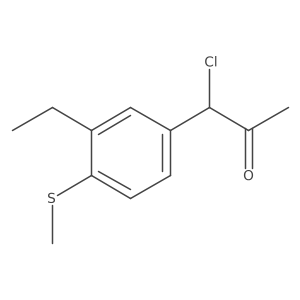 1-Chloro-1-(3-ethyl-4-(methylthio)phenyl)propan-2-one结构式