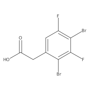 2,4-Dibromo-3,5-difluorophenylacetic acid Structure