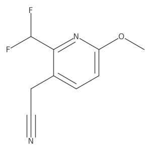 2-(Difluoromethyl)-6-methoxypyridine-3-acetonitrile Structure
