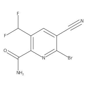 6-Bromo-5-cyano-3-(difluoromethyl)picolinamide结构式