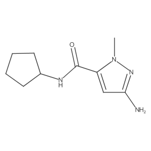 3-Amino-N-cyclopentyl-1-methyl-1H-pyrazole-5-carboxamide结构式