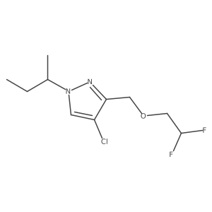 1-sec-butyl-4-chloro-3-[(2,2-difluoroethoxy)methyl]-1H-pyrazole结构式