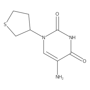 5-Amino-1-(thiolan-3-yl)-1,2,3,4-tetrahydropyrimidine-2,4-dione结构式