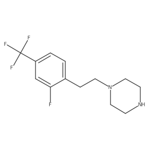 1-{2-[2-Fluoro-4-(trifluoromethyl)phenyl]ethyl}piperazine Structure