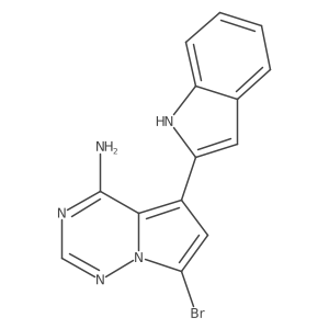7-Bromo-5-(1H-indol-2-yl)pyrrolo[2,1-f][1,2,4]triazin-4-amine Structure