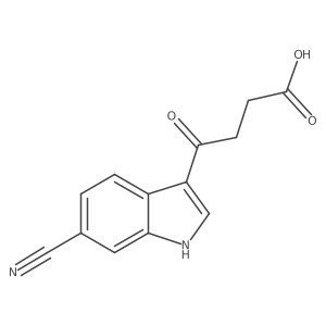 4-(6-Cyano-1H-indol-3-yl)-4-oxobutanoic acid Structure