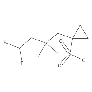 1-(4,4-Difluoro-2,2-dimethylbutyl)cyclopropane-1-sulfonyl chloride结构式