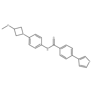 N-(4-(3-methoxyazetidin-1-yl)phenyl)-4-(thiophen-3-yl)benzamide Structure