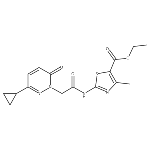 ethyl 2-(2-(3-cyclopropyl-6-oxopyridazin-1(6H)-yl)acetamido)-4-methylthiazole-5-carboxylate Structure