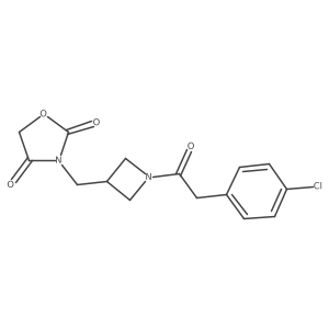 3-((1-(2-(4-Chlorophenyl)acetyl)azetidin-3-yl)methyl)oxazolidine-2,4-dione Structure