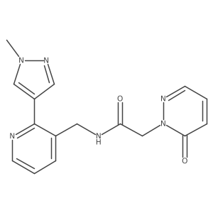 N-{[2-(1-methyl-1H-pyrazol-4-yl)pyridin-3-yl]methyl}-2-(6-oxo-1,6-dihydropyridazin-1-yl)acetamide结构式
