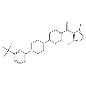 (3,5-Dimethylisoxazol-4-yl)(4-(4-(6-(trifluoromethyl)pyridin-2-yl)piperazin-1-yl)piperidin-1-yl)methanone Structure