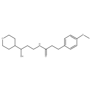 N-(3-hydroxy-3-(tetrahydro-2H-pyran-4-yl)propyl)-3-(4-methoxyphenyl)propanamide Structure