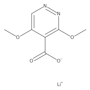 Lithium(1+) ion 3,5-dimethoxypyridazine-4-carboxylate结构式