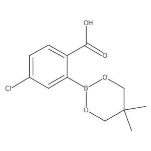 4-Chloro-2-(5,5-dimethyl-1,3,2-dioxaborinan-2-YL)benzoic acid结构式