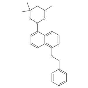 2-(5-Benzyloxy-1-naphthyl)-4,4,6-trimethyl-1,3,2-dioxaborinane结构式