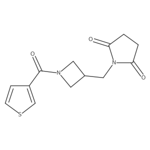 1-{[1-(Thiophene-3-carbonyl)azetidin-3-yl]methyl}pyrrolidine-2,5-dione结构式