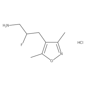 3-(3,5-Dimethyl-1,2-oxazol-4-yl)-2-fluoropropan-1-amine hydrochloride Structure