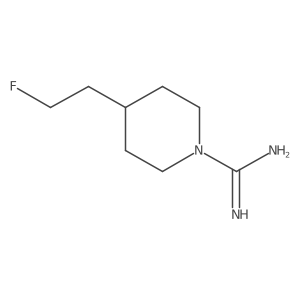 4-(2-Fluoroethyl)piperidine-1-carboximidamide结构式