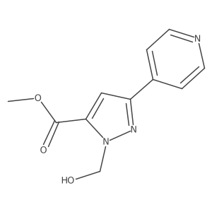 methyl 1-(hydroxymethyl)-3-(pyridin-4-yl)-1H-pyrazole-5-carboxylate结构式
