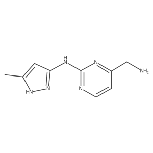 4-(aminomethyl)-N-(3-methyl-1H-pyrazol-5-yl)pyrimidin-2-amine结构式