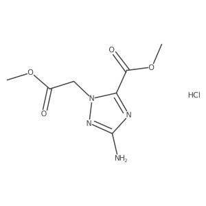 Methyl 3-amino-1-(2-methoxy-2-oxoethyl)-1h-1,2,4-triazole-5-carboxylate hydrochloride结构式