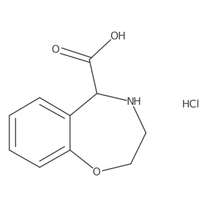 2,3,4,5-Tetrahydro-1,4-benzoxazepine-5-carboxylic acid hydrochloride Structure