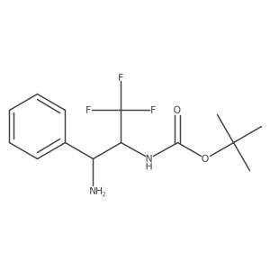 Tert-butyl ((2R,3R)-3-amino-1,1,1-trifluoro-3-phenylpropan-2-YL)carbamate结构式