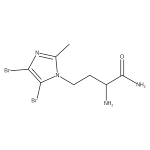 2-amino-4-(4,5-dibromo-2-methyl-1H-imidazol-1-yl)butanamide Structure