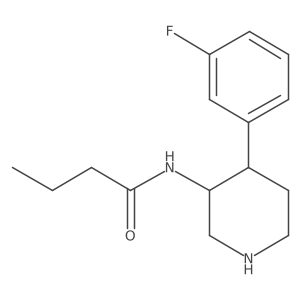 N-[4-(3-fluorophenyl)piperidin-3-yl]butanamide Structure