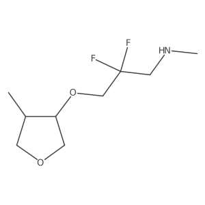{2,2-Difluoro-3-[(4-methyloxolan-3-yl)oxy]propyl}(methyl)amine结构式